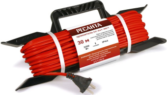 Удлинитель силовой Ресанта СУ-2х1-30/1 (IP44) (61/118/3) 2x1.0кв.мм 4розет. 40м ПВС катушка серый - купить недорого с доставкой в интернет-магазине