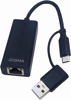 Сетевой адаптер 2.5G Ethernet Digma DLA-GTUC01 USB 3.0 - купить недорого с доставкой в интернет-магазине