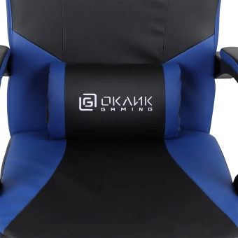 Кресло игровое Оклик Cooldown черный/синий сиденье черный/синий искусственная кожа с подголов. крестов. пластик черный подст.для ног - купить недорого с доставкой в интернет-магазине
