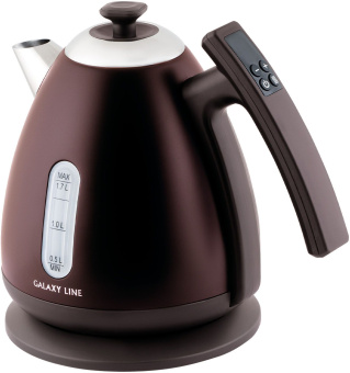Чайник электрический Galaxy Line GL 0343 1.7л. 2200Вт коричневый корпус: металл/пластик (ГЛ0343ЛШОК) - купить недорого с доставкой в интернет-магазине
