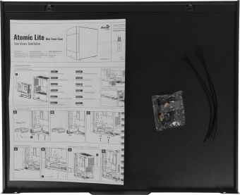 Корпус Aerocool Atomic Lite-G-BK-v2 черный без БП mATX 6x120mm 2x140mm 1xUSB2.0 2xUSB3.0 audio bott PSU - купить недорого с доставкой в интернет-магазине