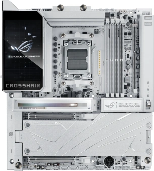 Материнская плата Asus ROG CROSSHAIR X870E GLACIAL Socket AM5 AMD X870E 4xDDR5 ATX AC`97 8ch(7.1) 2x10Gg RAID - купить недорого с доставкой в интернет-магазине