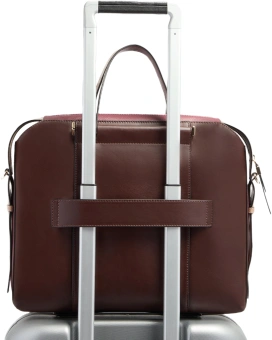 Деловая сумка женская Piquadro Circle CA4577W92/BORO с отделением для ноутбука 14" сливовая натур.кожа - купить недорого с доставкой в интернет-магазине