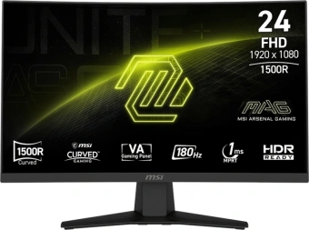 Монитор MSI 23.6" Mag MAG 244C черный VA LED 16:9 HDMI матовая 3000:1 250cd 178гр/178гр 1920x1080 180Hz DP FHD USB 3.5кг - купить недорого с доставкой в интернет-магазине