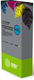Картридж струйный Cactus CS-3YL83AE 912XL желтый (10.5мл) для HP OfficeJet 8012/8014/8015/8017;OfficeJet Pro 8022/8023/8024/8025 AIO - купить недорого с доставкой в интернет-магазине