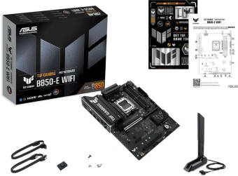 Материнская плата Asus TUF GAMING B850-E WIFI SocketAM5 AMD B850 4xDDR5 ATX AC`97 8ch(7.1) 2.5Gg RAID+HDMI+DP - купить недорого с доставкой в интернет-магазине