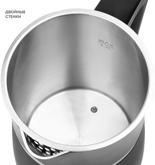 Чайник электрический Galaxy Line GL 0338 1.7л. 2200Вт черный корпус: металл/пластик (ГЛ0338Л) - купить недорого с доставкой в интернет-магазине