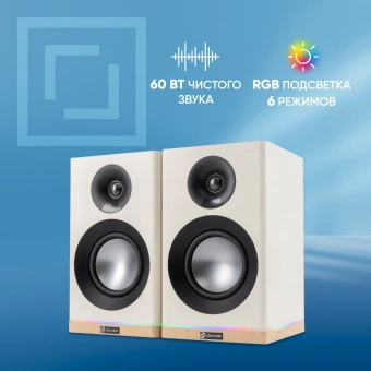 Колонки Оклик OK-605A 2.0 белый 60Вт BT - купить недорого с доставкой в интернет-магазине