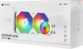 Система водяного охлаждения ID-Cooling Zoomflow 240 XT V2 ARGB Soc-AM5/AM4/1151/1200/2066/1700 белый 4-pin 14-31dB Al+Cu 250W 1680gr Ret (ZOOMFLOW 240 XT V2 WHITE) - купить недорого с доставкой в интернет-магазине