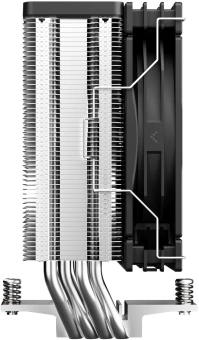 Устройство охлаждения(кулер) Deepcool AG400 G2 Soc-AM5/AM4/1200/1700/1851 серебристый/черный 4-pin 29.22dB Al+Cu 220W 631gr Ret (R-AG400-BKNPMG2-G) - купить недорого с доставкой в интернет-магазине