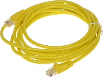 Патч-корд Buro UTP-5E-3M-Y UTP 4 пары cat.5E CCA molded 3м желтый RJ-45 (m)-RJ-45 (m) - купить недорого с доставкой в интернет-магазине