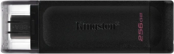 Флеш Диск Kingston 256GB DataTraveler 70 Type-C DT70/256GB USB3.2 черный - купить недорого с доставкой в интернет-магазине