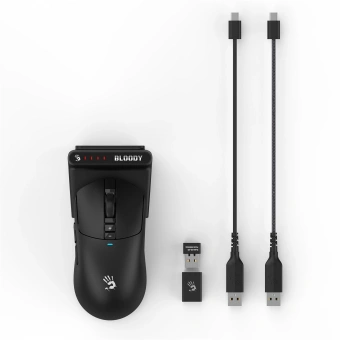 Мышь A4Tech Bloody R72 Ultra Duo черный оптическая 20000dpi беспров. USB/USB-C 7but - купить недорого с доставкой в интернет-магазине