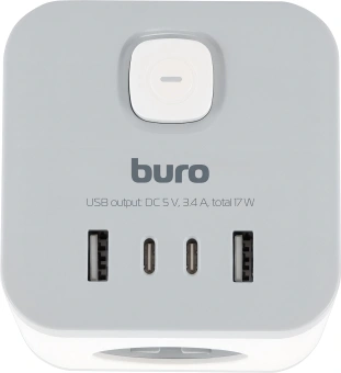 Сетевой разветвитель Buro BU-PW3UC-W (3 розетки) белый (коробка) - купить недорого с доставкой в интернет-магазине