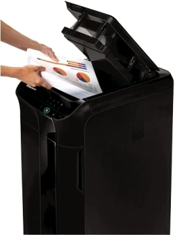 Шредер Fellowes AutoMax 450C черный с автоподачей (секр.P-4) фрагменты 450лист. 68лтр. скрепки скобы пл.карты CD - купить недорого с доставкой в интернет-магазине