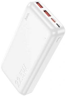 Мобильный аккумулятор Hoco J101A Astute 20000mAh QC3.0/PD2.0 22.5W 3A 2xUSB-A/USB-C белый (82502) - купить недорого с доставкой в интернет-магазине