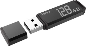 Флеш Диск Netac 128GB U351 NT03U351N-128G-30BK USB3.0 серый - купить недорого с доставкой в интернет-магазине