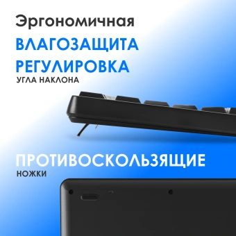 Клавиатура Оклик K175 черный USB Multimedia - купить недорого с доставкой в интернет-магазине