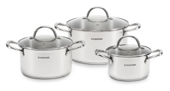 Набор кастрюль Starwind Chef Family 6 предметов (SW-CH1006) - купить недорого с доставкой в интернет-магазине
