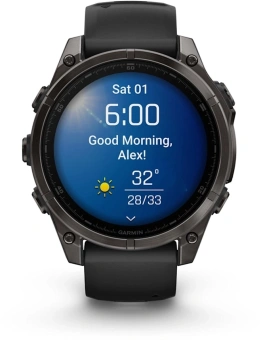 Смарт-часы Garmin Fenix 8 47мм 1.4" AMOLED корп.черный рем.черный разм.брасл.:125-208мм (010-02904-21) - купить недорого с доставкой в интернет-магазине