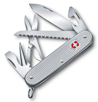 Нож перочинный Victorinox Farmer X Alox (0.8271.26) 93мм 10функц. серебристый карт.коробка - купить недорого с доставкой в интернет-магазине