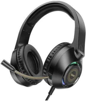 Наушники с микрофоном Hoco W108 Sue черный 2м мониторные USB оголовье (W108) - купить недорого с доставкой в интернет-магазине