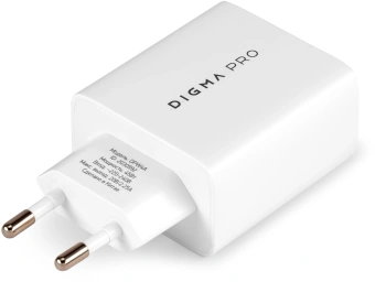 Сетевое зар./устр. Digma Pro DPW4A 45W 3A (PD+QC) USB-C/USB-A универсальное белый (DPW4A5GX11WH) - купить недорого с доставкой в интернет-магазине