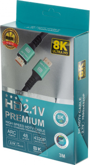 Кабель соединительный аудио-видео Premier 12392 HDMI (m)/HDMI (m) 3м. позолоч.конт. черный (012392) - купить недорого с доставкой в интернет-магазине