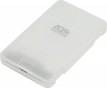 Внешний корпус для HDD/SSD AgeStar 3UBCP3 SATA USB3.0 пластик белый 2.5" - купить недорого с доставкой в интернет-магазине