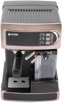 Кофеварка рожковая Vitek VT-1517 GD 1238Вт золотистый - купить недорого с доставкой в интернет-магазине