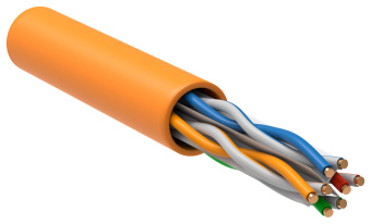 Кабель информационный ITK LC1-C604-127 кат.6 UTP 4 пары 23AWG LSZH внутренний 305м оранжевый - купить недорого с доставкой в интернет-магазине
