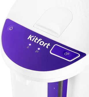 Термопот Kitfort КТ-2513 4.3л. 900Вт белый/фиолетовый - купить недорого с доставкой в интернет-магазине