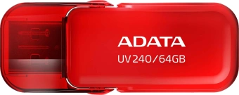 Флеш Диск A-Data 64GB UV240 AUV240-64G-RRD USB2.0 красный - купить недорого с доставкой в интернет-магазине