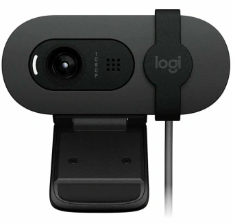 Камера Web Logitech Brio 105 графитовый 2Mpix (1920x1080) USB2.0 с микрофоном для ноутбука (960-001590) - купить недорого с доставкой в интернет-магазине