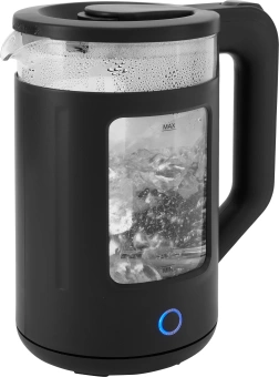 Чайник электрический Vitek VT-WK1082 1.7л. 2000Вт черный корпус: стекло - купить недорого с доставкой в интернет-магазине