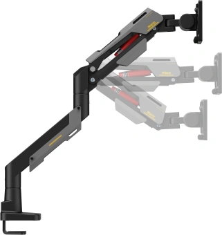 Кронштейн для мониторов Ultramounts UM743BG черный/серый 24"-57" макс.30кг крепление к столешнице поворот и наклон - купить недорого с доставкой в интернет-магазине