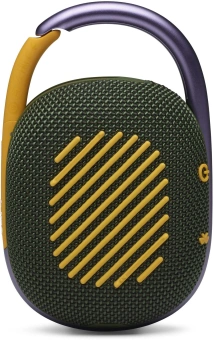 Колонка порт. JBL Clip 4 зеленый 5W 1.0 BT 15м 500mAh (JBLCLIP4GRN) - купить недорого с доставкой в интернет-магазине