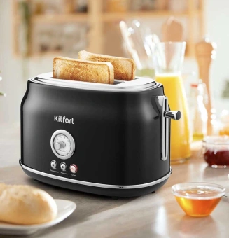 Тостер Kitfort KT-2038-1 685Вт черный - купить недорого с доставкой в интернет-магазине