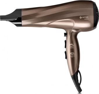 Фен Vitek VT-2298 2400Вт коричневый - купить недорого с доставкой в интернет-магазине