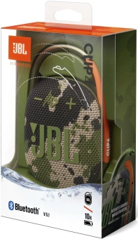 Колонка порт. JBL Clip 4 камуфляж 5W 1.0 BT 15м 500mAh (JBLCLIP4SQUAD) - купить недорого с доставкой в интернет-магазине
