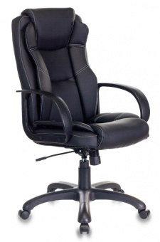 Кресло руководителя Бюрократ CH-839 черный Leather Black экокожа крестов. пластик - купить недорого с доставкой в интернет-магазине