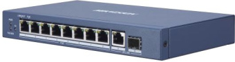 Коммутатор Hikvision DS-3E0510P-E(B) 9x1Гбит/с 1SFP 8PoE+ 110W неуправляемый - купить недорого с доставкой в интернет-магазине