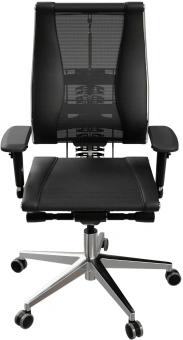 Кресло руководителя Метта Yoga 4DF B2-14D - YM93+Infinity черный сетка/ткань крестов. алюминий хром (комплект 1шт) - купить недорого с доставкой в интернет-магазине