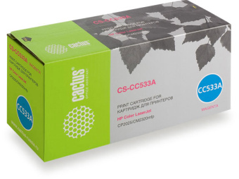 Картридж лазерный Cactus CS-CC533A CC533A пурпурный (2800стр.) для HP Color LaserJet CP2025/CM2320 - купить недорого с доставкой в интернет-магазине