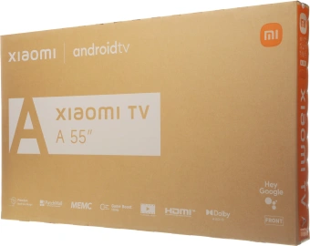 Телевизор LED Xiaomi 55" TV A 55 2026 черный 4K Ultra HD 60Hz MEMC DVB-T2 DVB-C DVB-S2 USB WiFi Smart TV - купить недорого с доставкой в интернет-магазине