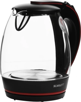 Чайник электрический Scarlett SC-EK27G71 1.8л. 2200Вт черный/красный корпус: стекло - купить недорого с доставкой в интернет-магазине