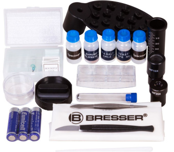 Микроскоп Bresser Junior Biolux SEL монокуляр 401600x на 3 объектива синий - купить недорого с доставкой в интернет-магазине