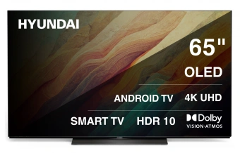 Телевизор OLED Hyundai 65" H-LED65OBU7700 Android TV Frameless черный/черный 4K Ultra HD 120Hz DVB-T DVB-T2 DVB-C DVB-S DVB-S2 USB WiFi Smart TV - купить недорого с доставкой в интернет-магазине