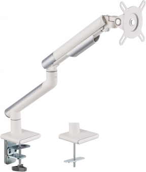 Кронштейн для мониторов Ultramounts UM713W белый 17"-32" макс.9кг крепление к столешнице поворот и наклон - купить недорого с доставкой в интернет-магазине