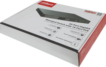 Коммутатор Dahua DH-S4220-16GT-190 16x100Мбит/с 2x1Гбит/с 2SFP 16PoE 190W управляемый - купить недорого с доставкой в интернет-магазине